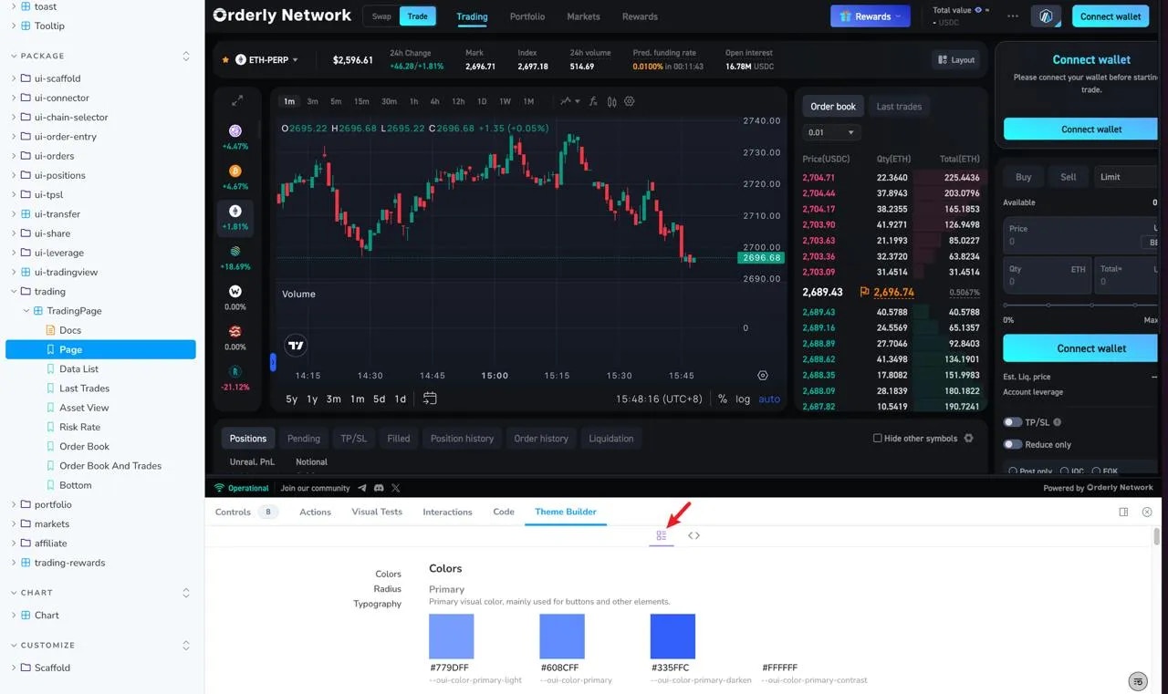 Theme Builder Interface