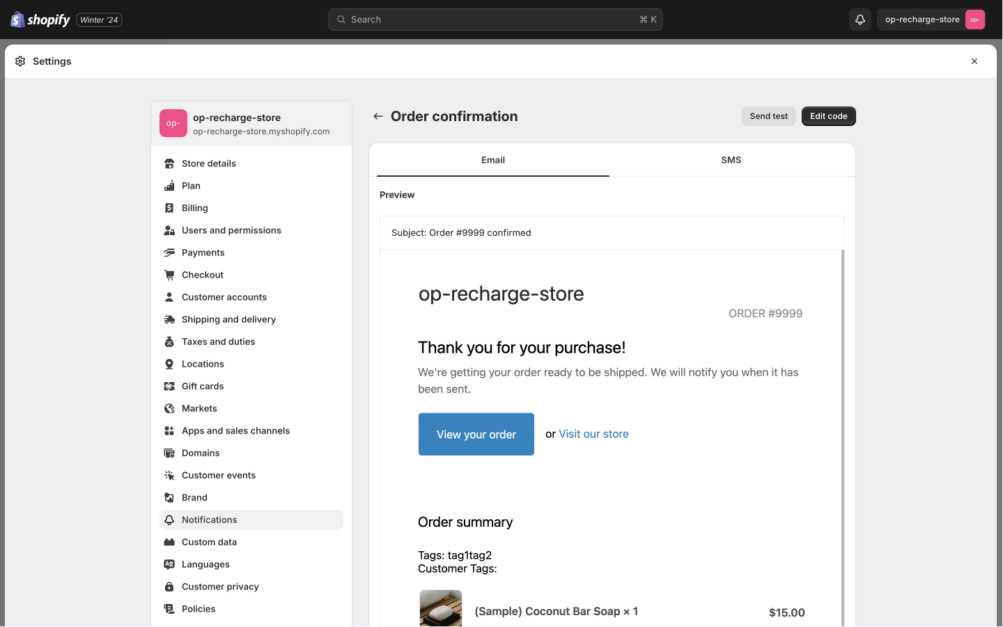 Customer Notifications