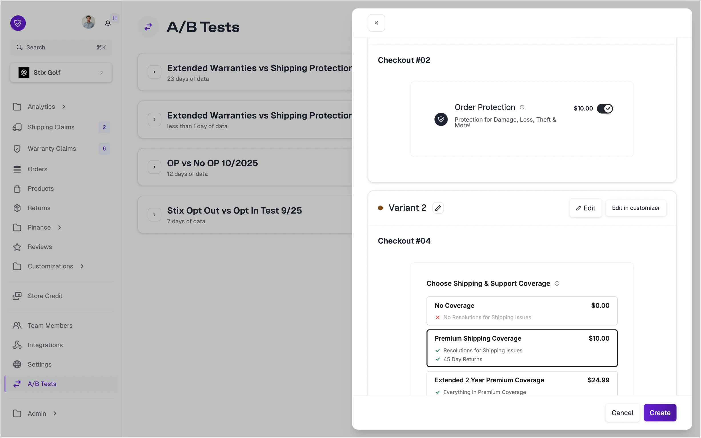 Widget style test with control and variant
