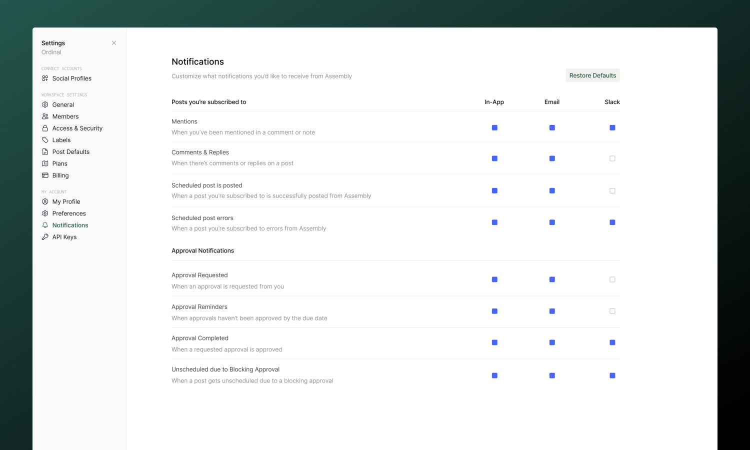Notifications - Ordinal Docs