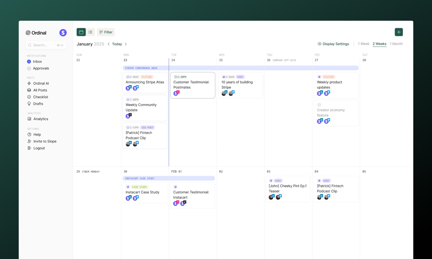 Calendar View