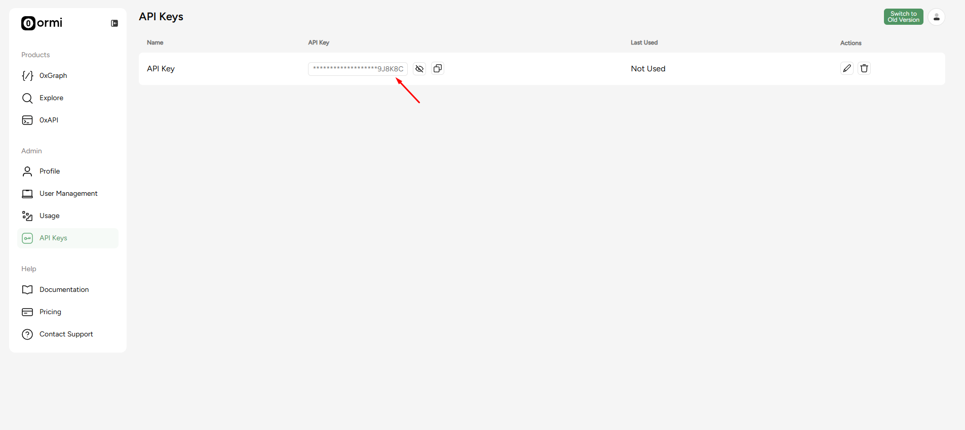 0xGraph API Keys