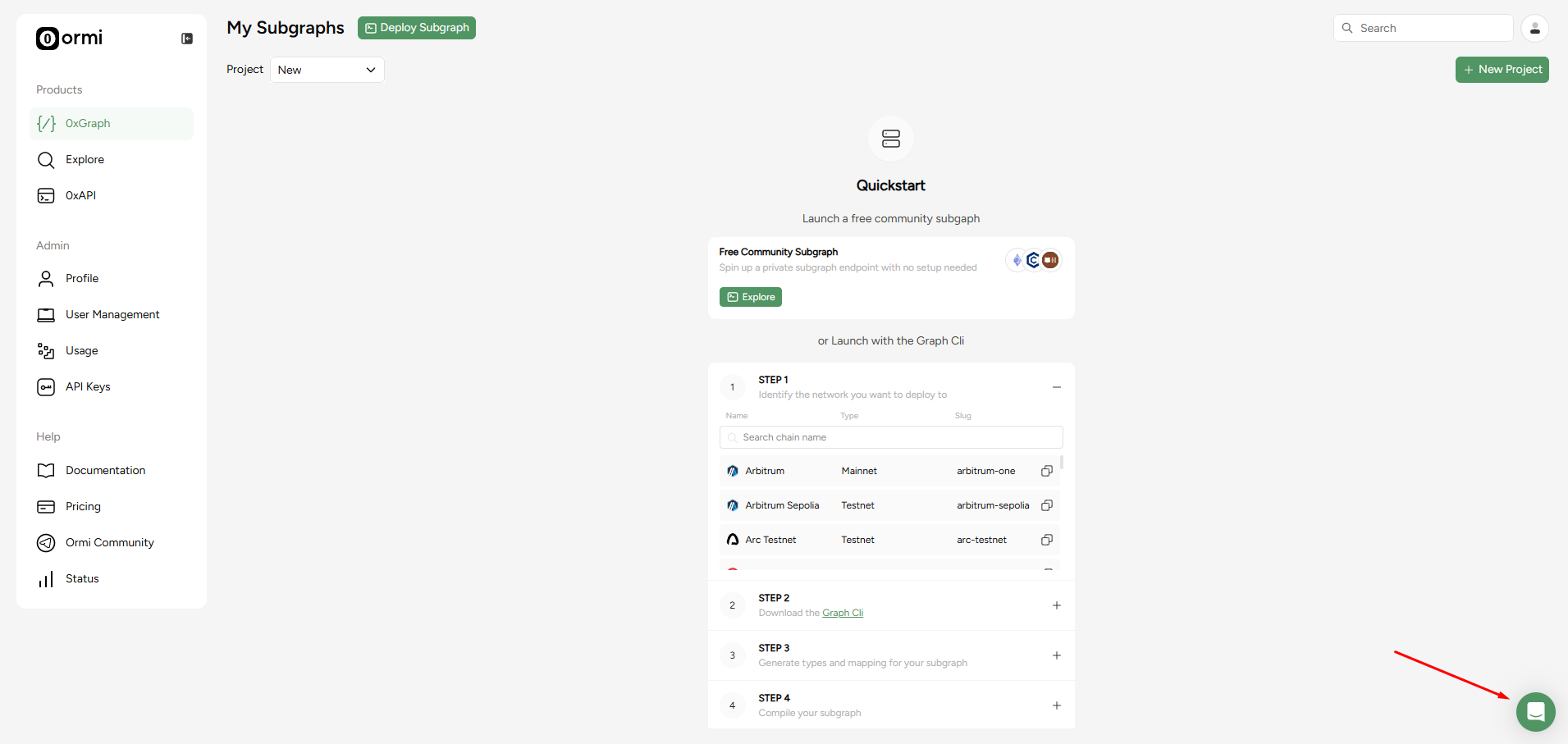 0xGraph support ticket