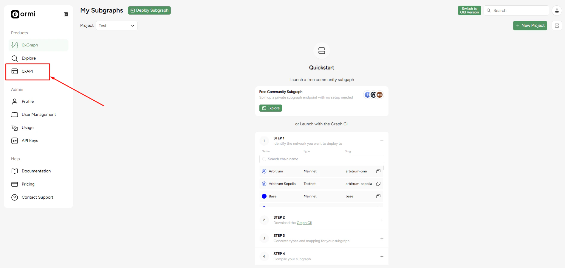 0xGraph App registration