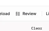 Traces toolbar with Reload and Review buttons. The Review button is highlighted.