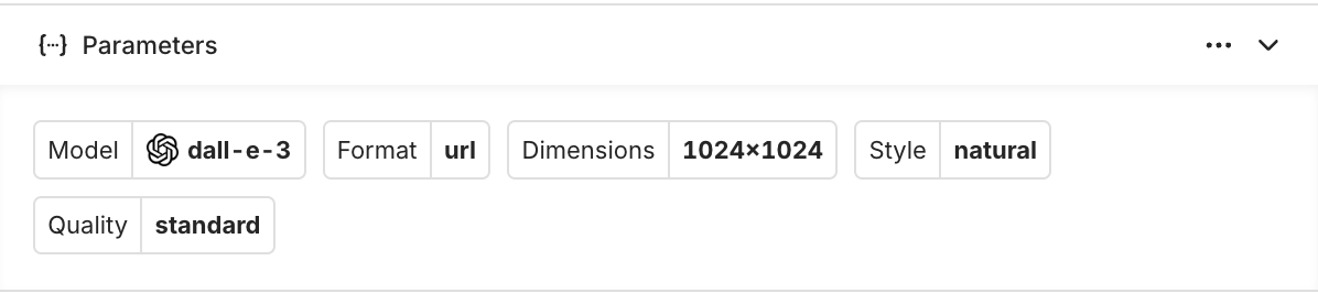 Example parameters for the DALL-E 3 model.