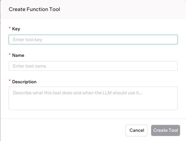 Function Tool Configure