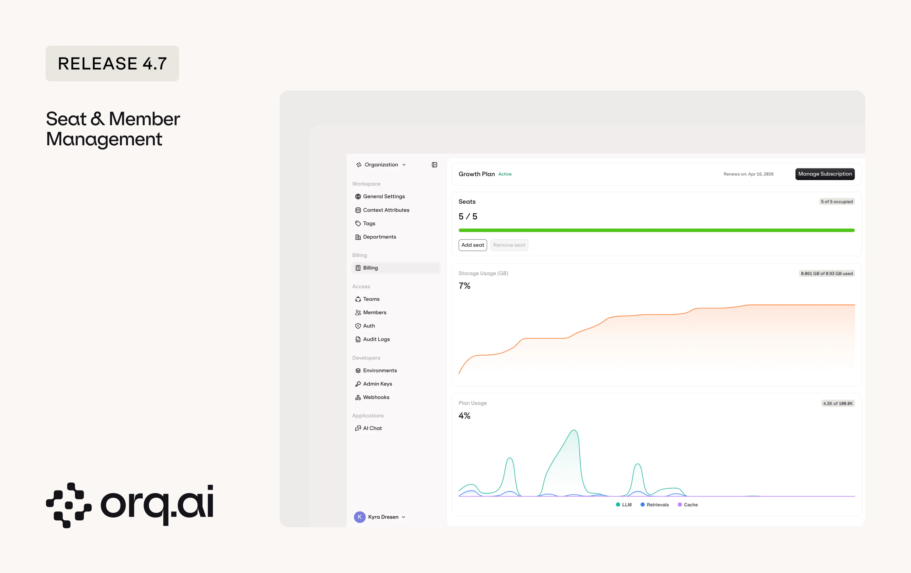 Seat & Member Management