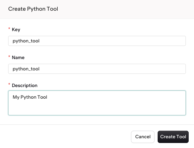 Create Python Tool