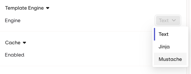 Template engine selector