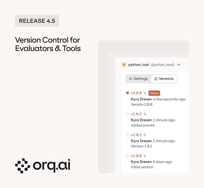 Version Control for Tools