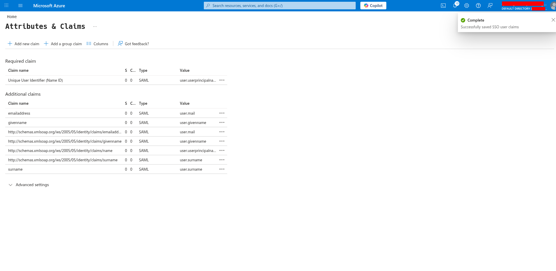 Attributes & Claims overview