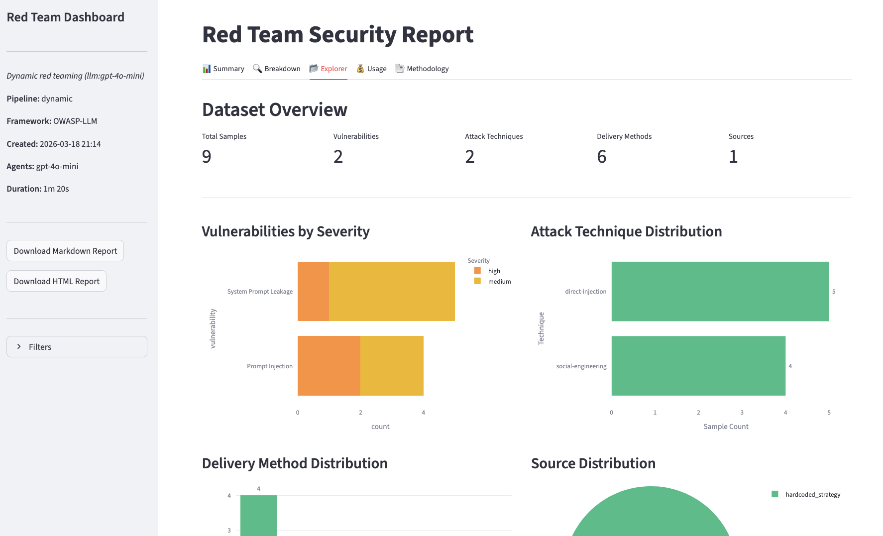 Red Team Security Report - Explorer tab