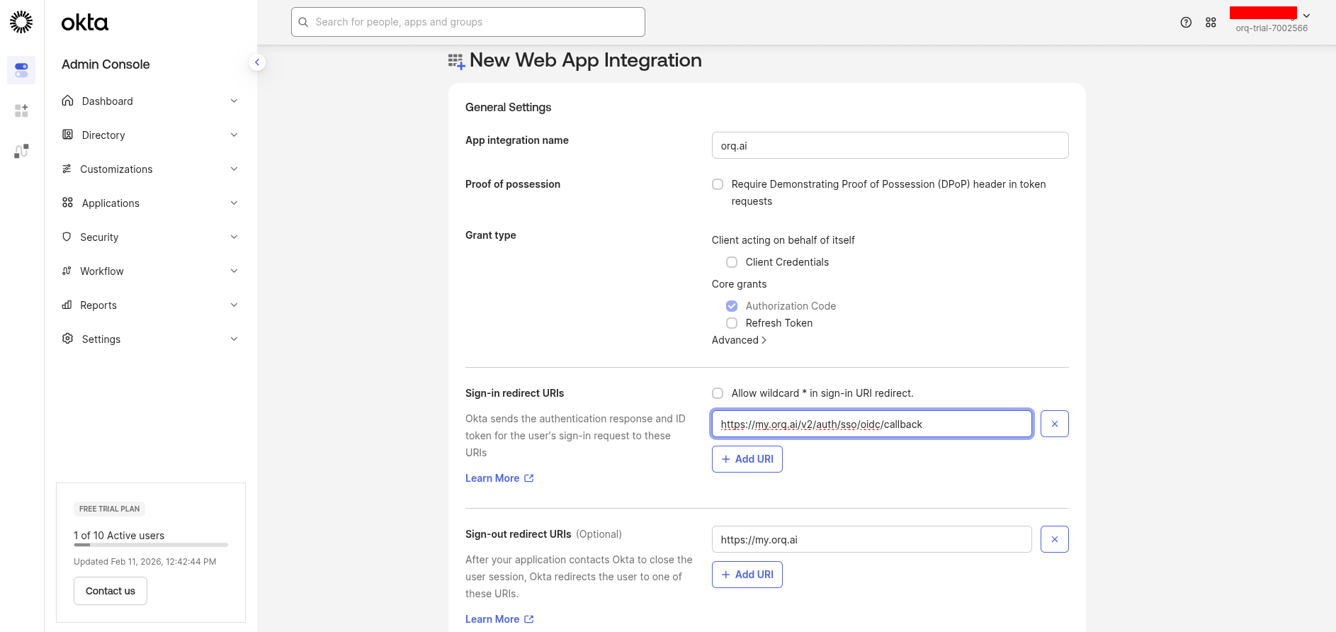 Configure app settings