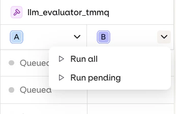 Run evaluators in Experiment Studio