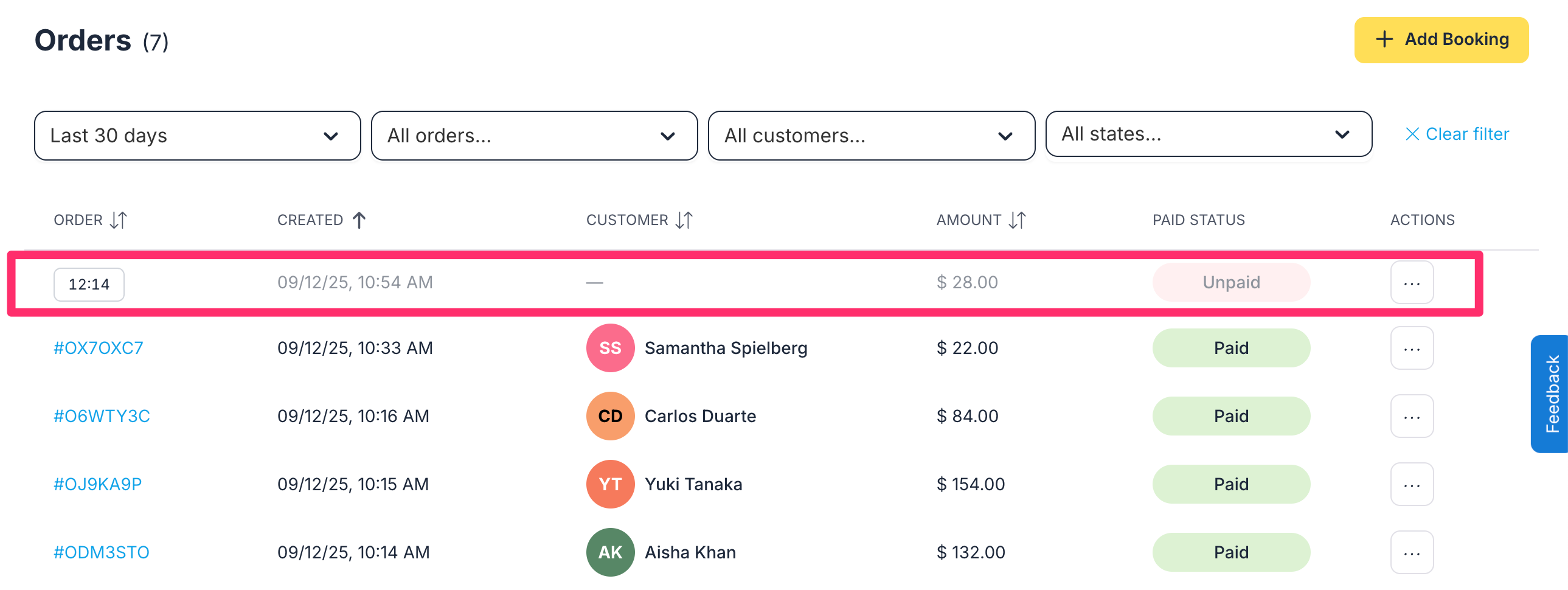 Pending Order Marked Pn