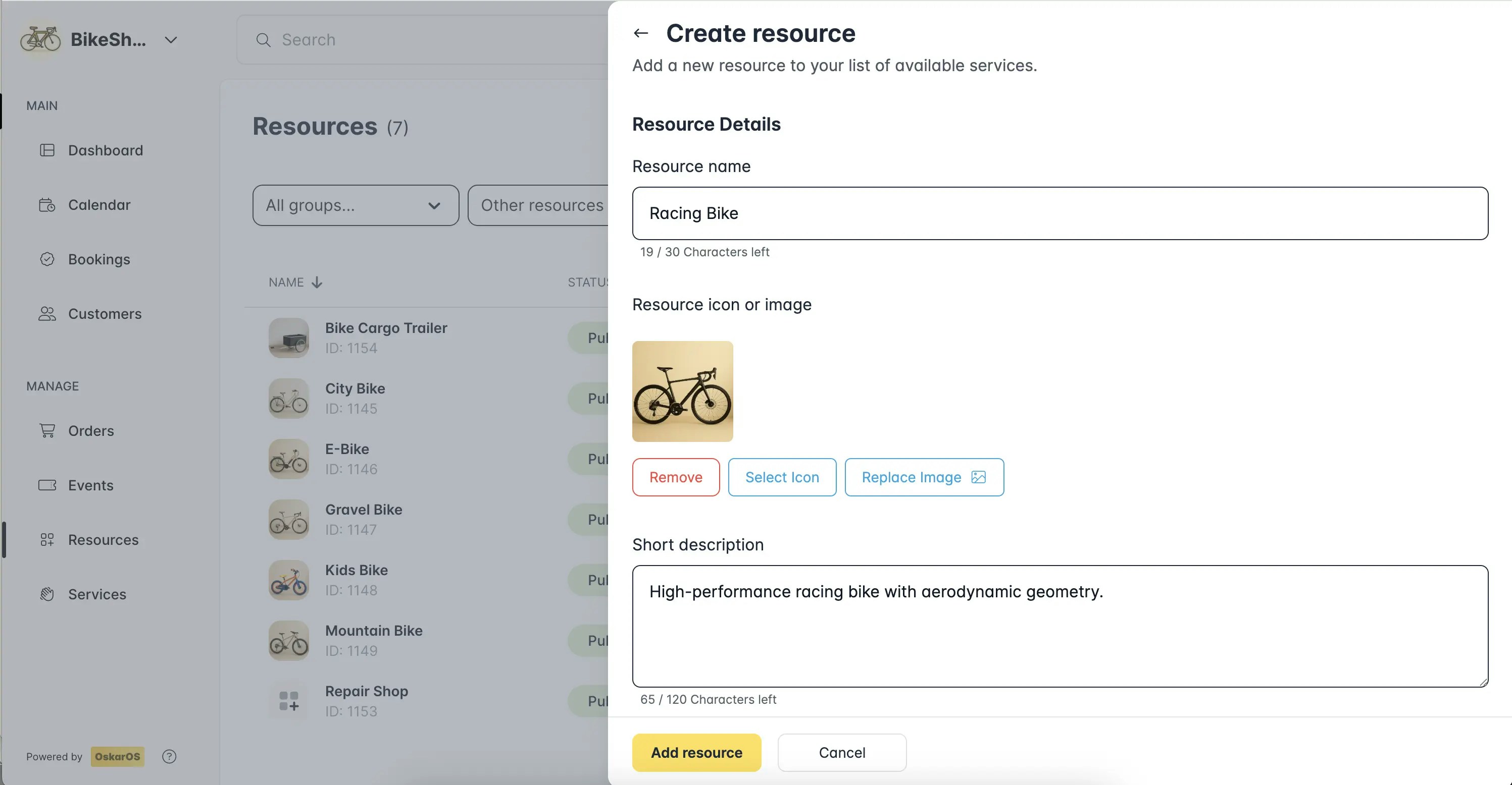 Oskar OS Add A Resource Web