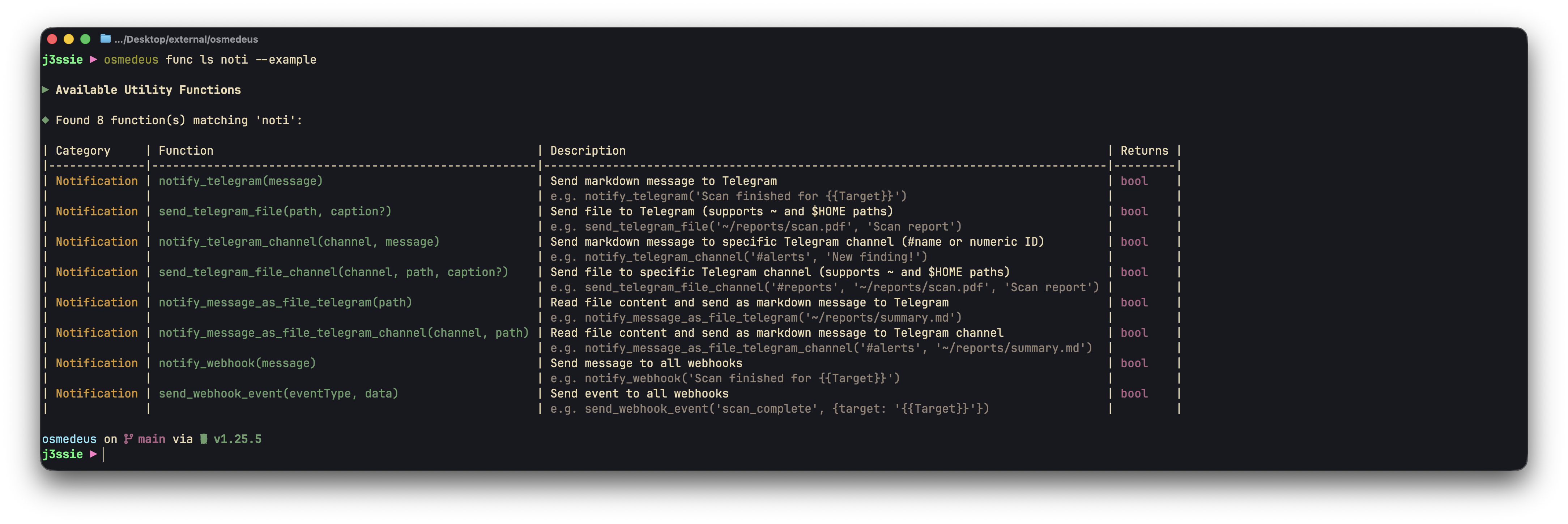 Notification Functions