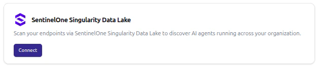 SentinelOne Singularity Data Lake card before connecting