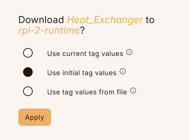 Runtime Selection Light
