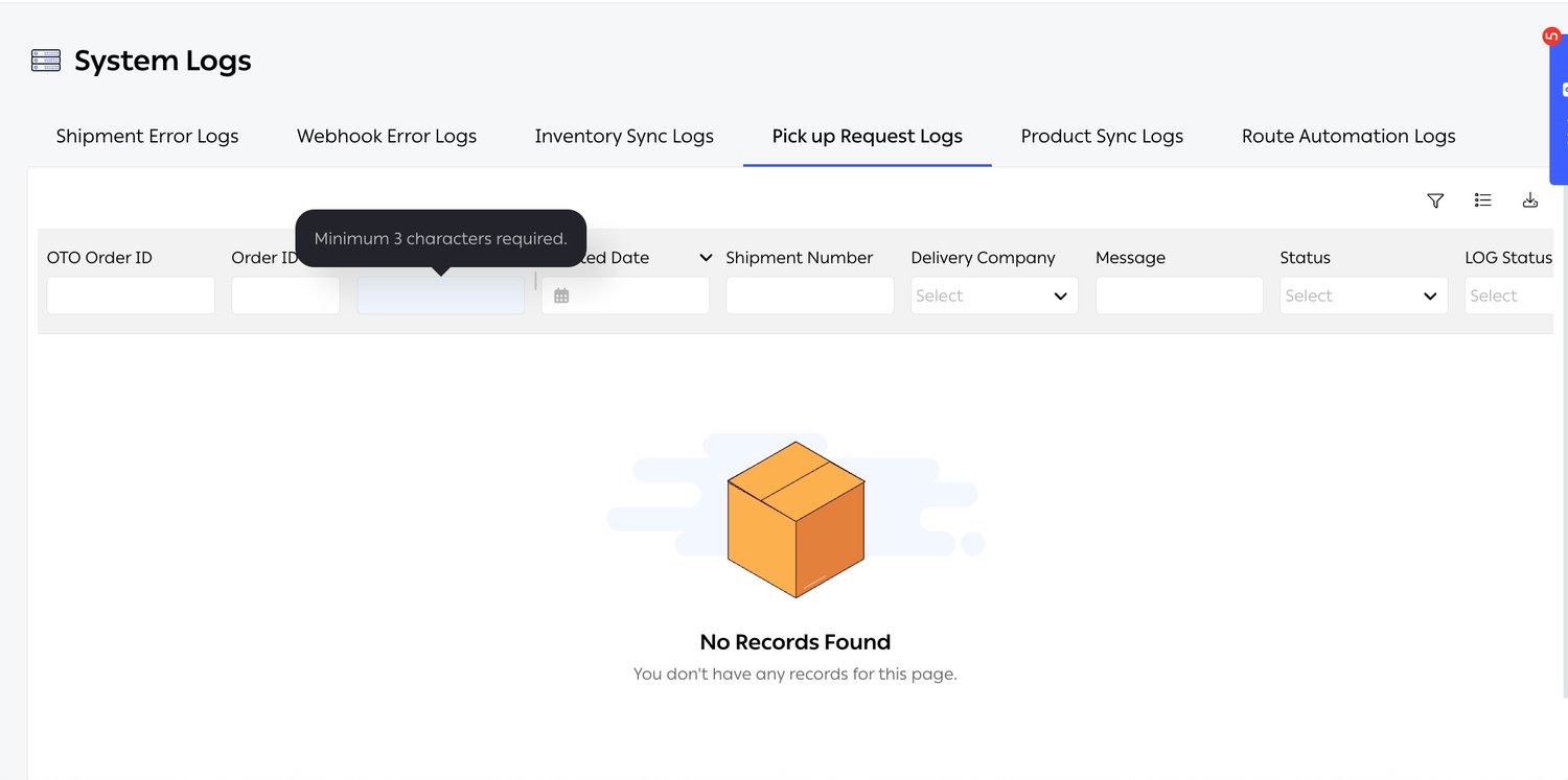 Pick up Request Logs