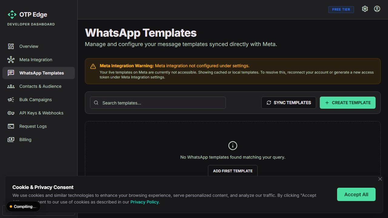 Rich Media Templates Dashboard