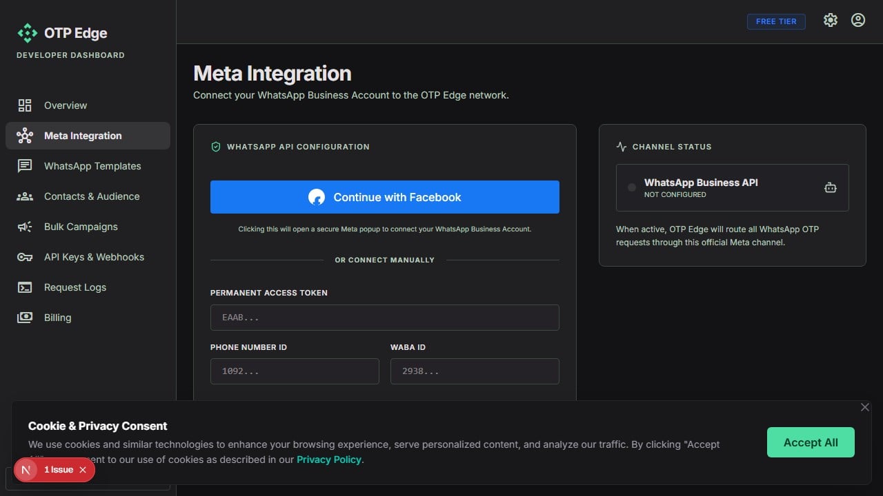 WABA Integration Dashboard