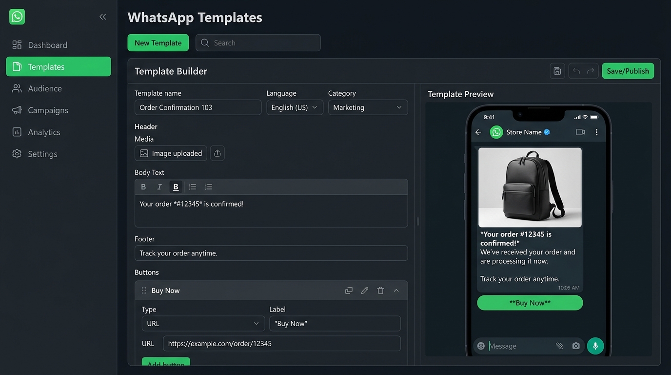Rich Media Templates Dashboard