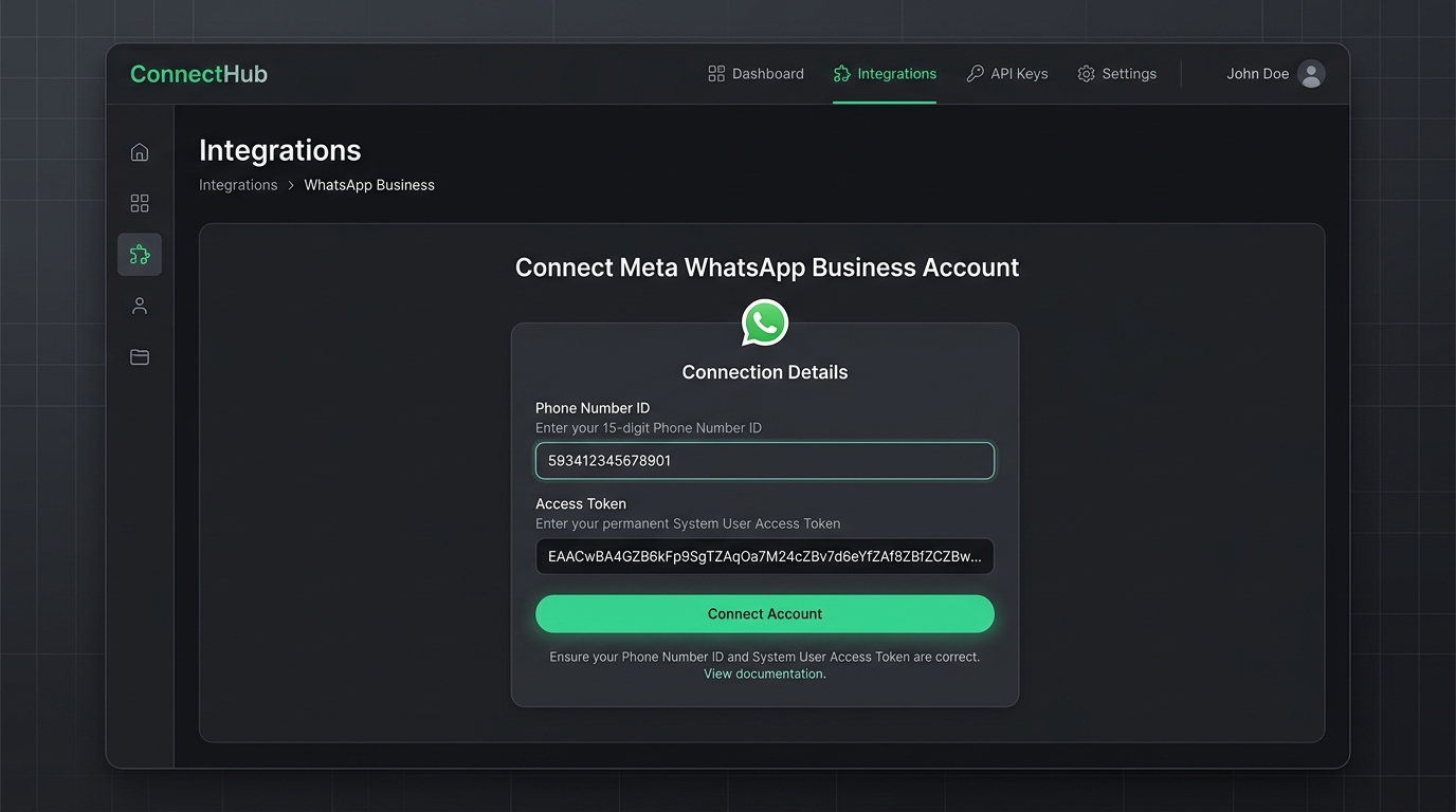 WABA Integration Dashboard