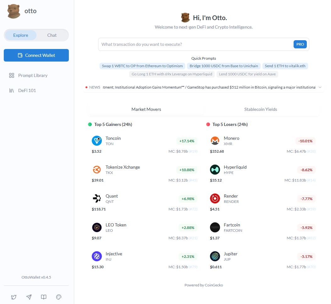Otto Interface Overview