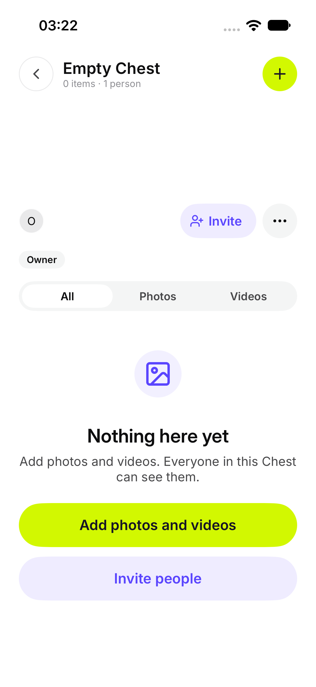 An empty Chest