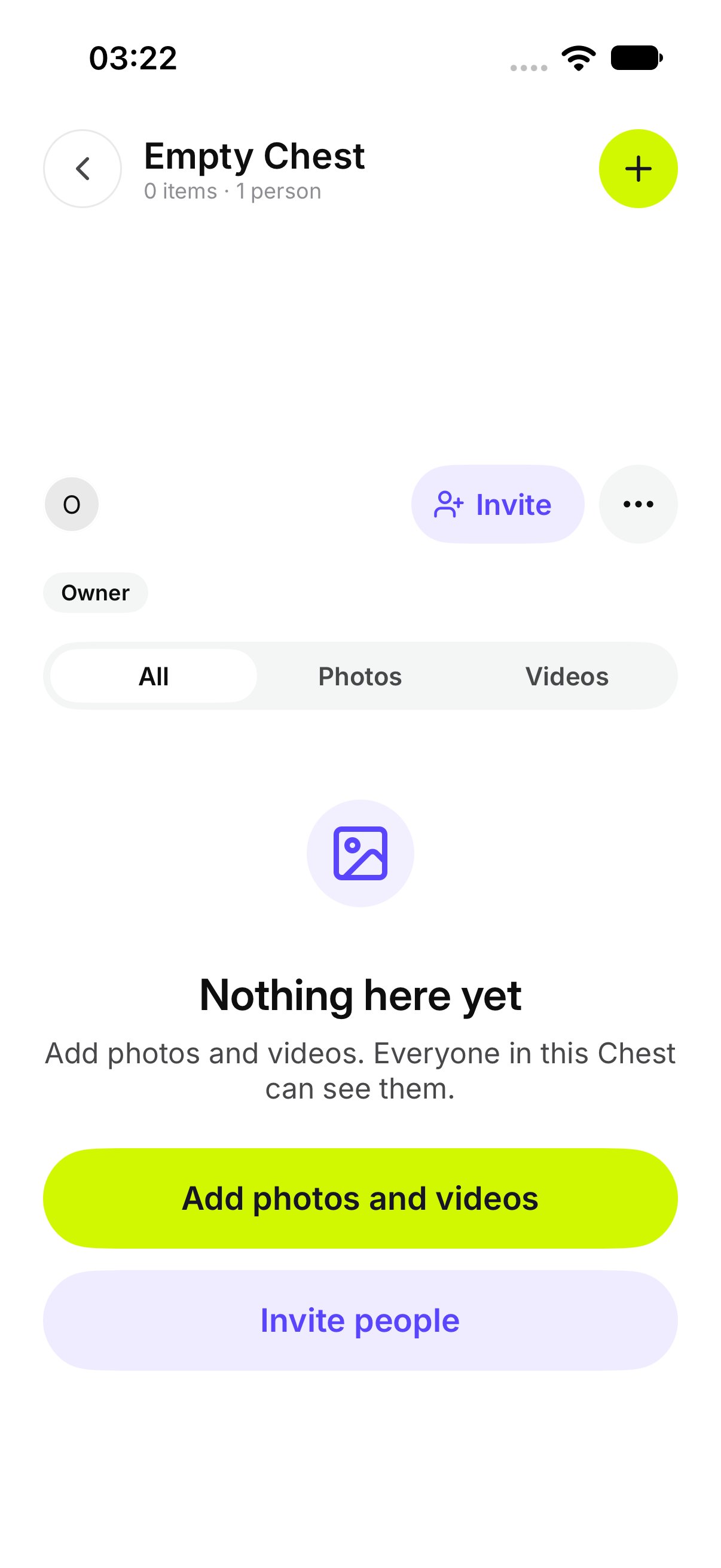 An empty Chest