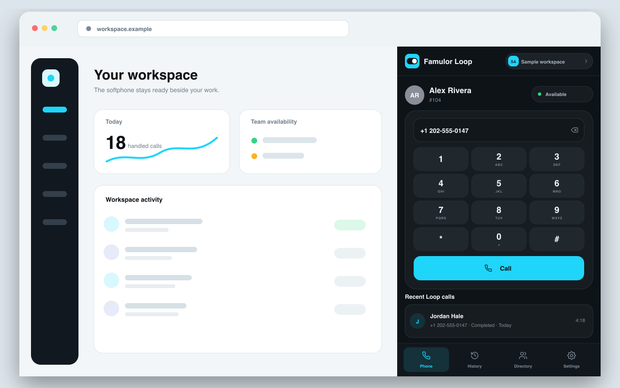 Famulor Loop Chrome extension dialer