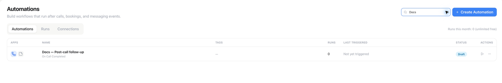 Automations overview