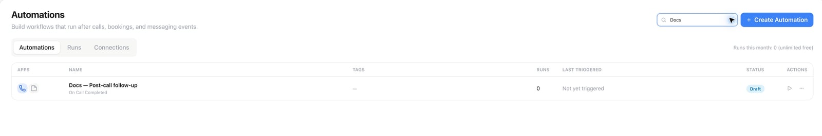 Automations overview