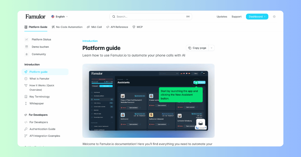 Famulor documentation update
