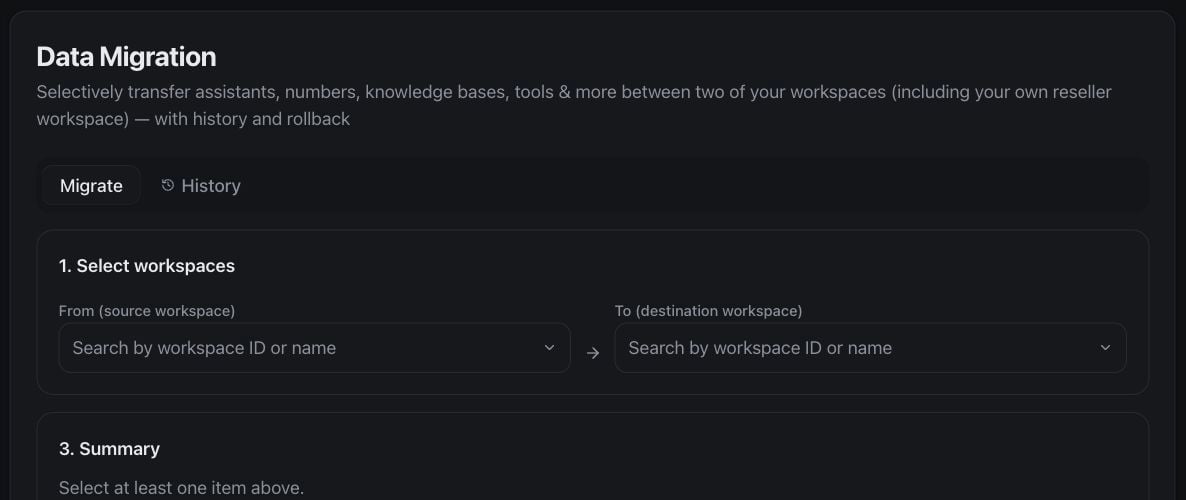 White-label data migration