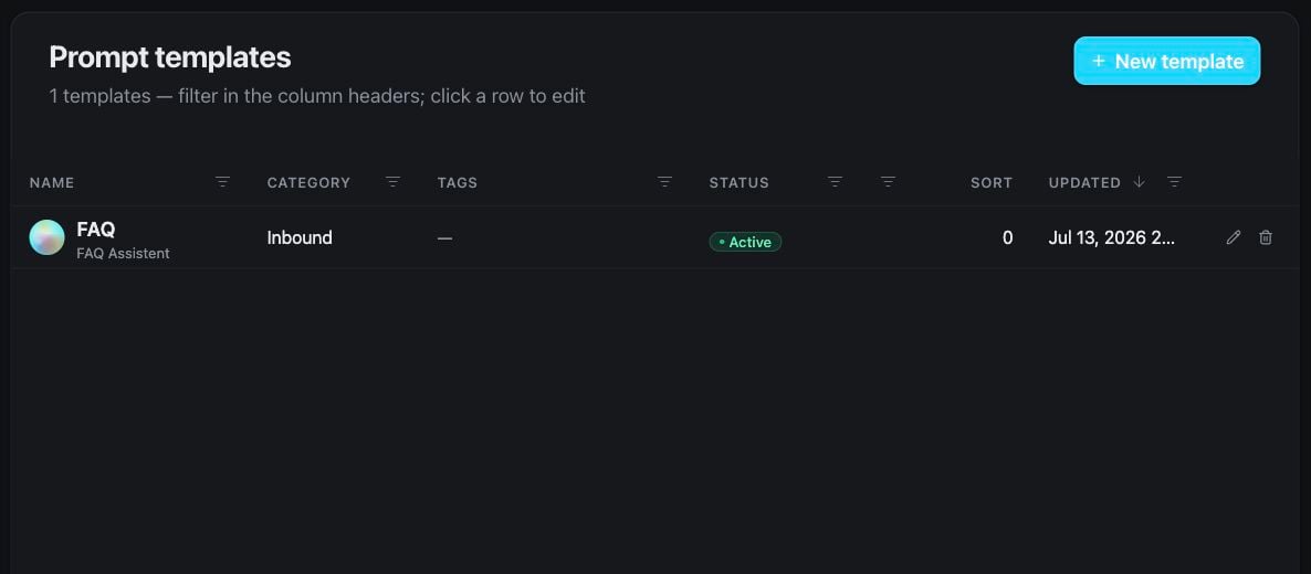 White-label prompt templates
