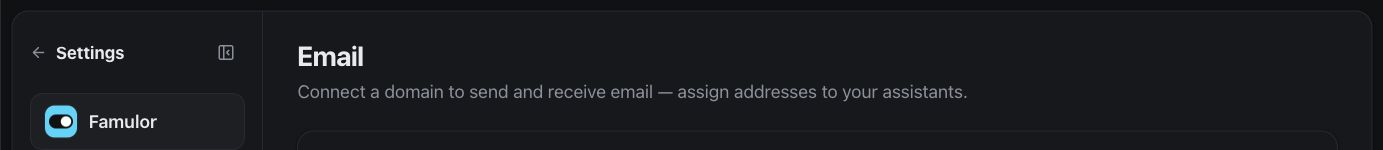 Paramètres e-mail