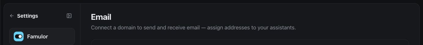 Email settings
