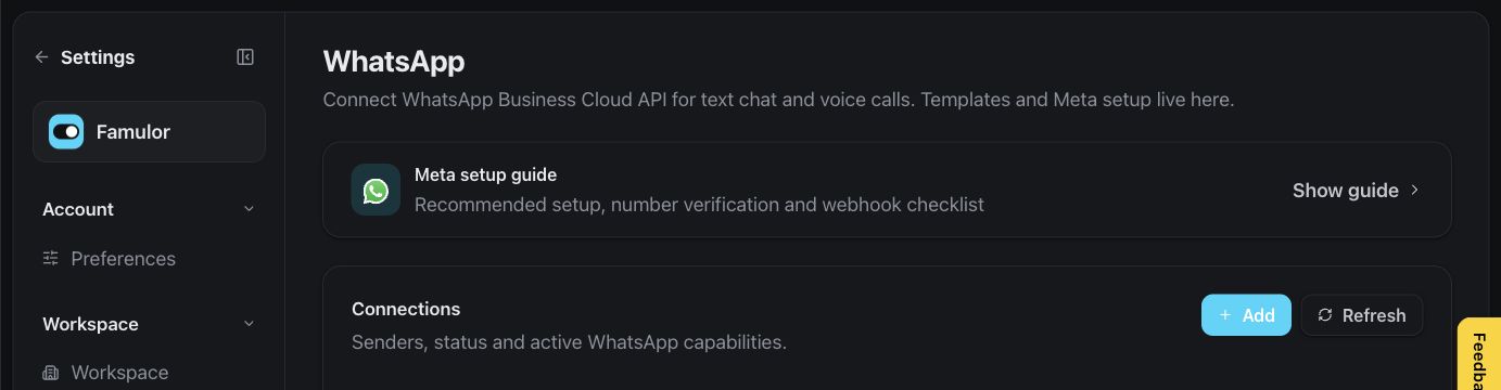 Paramètres WhatsApp