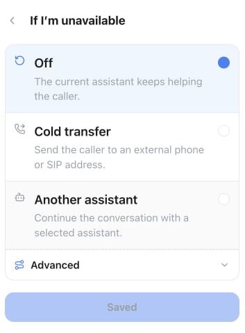 Loop unavailable fallback options with Off selected