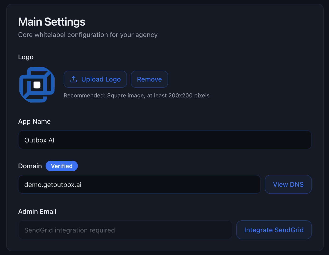 White-label Settings