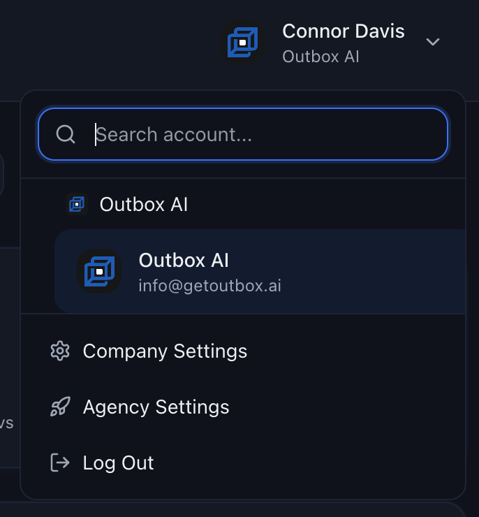 Navigate to Company Settings