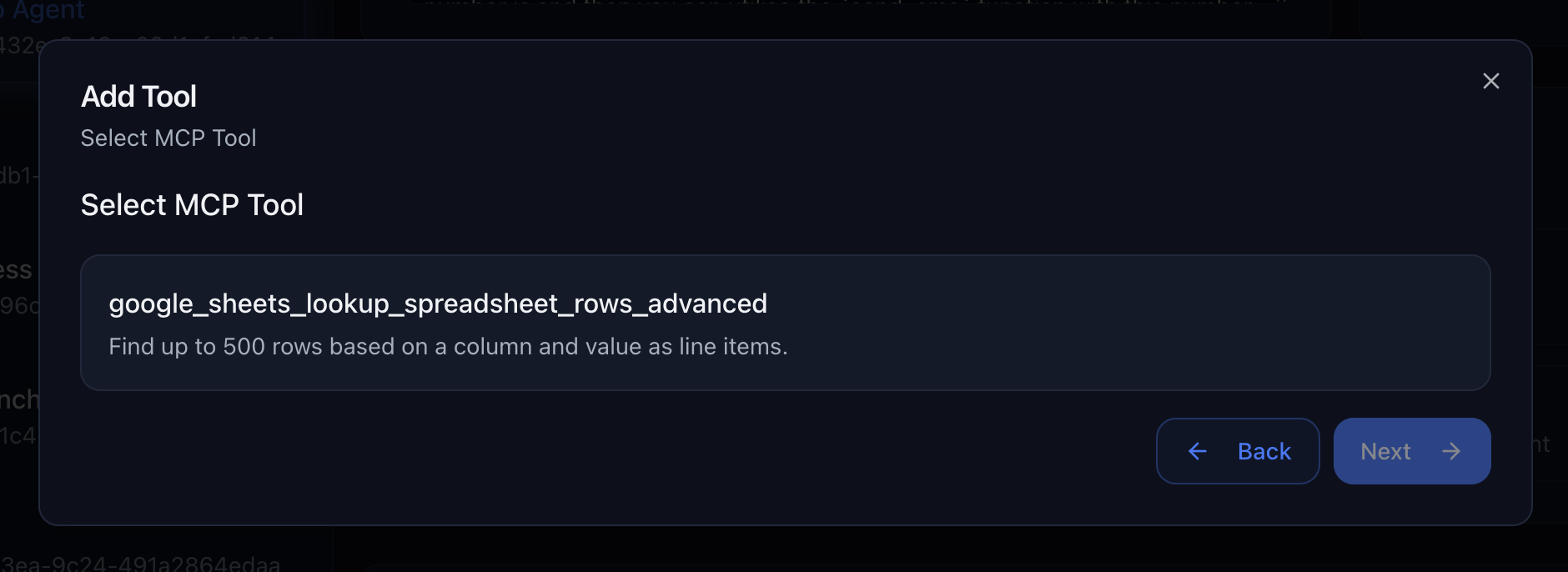 Select Tools for Agent