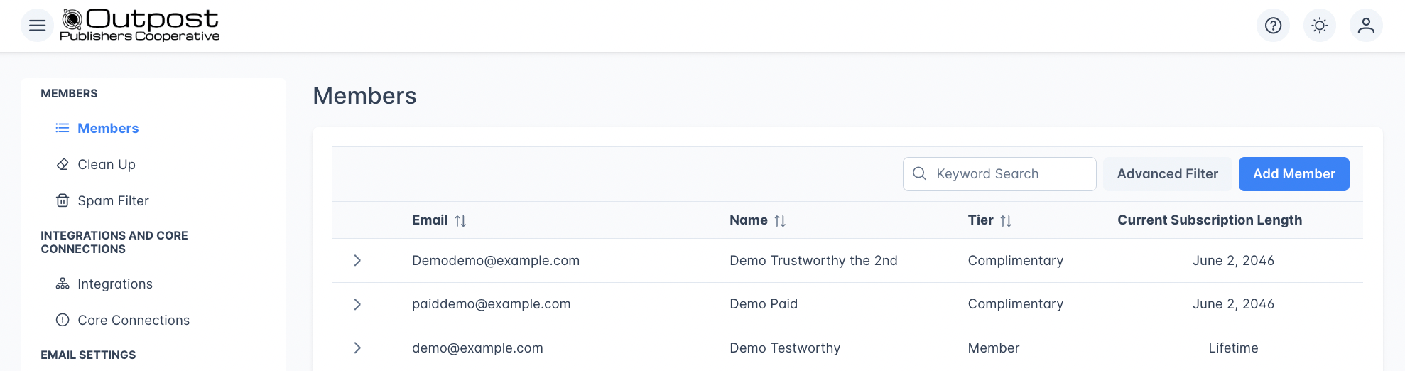 Member Types Example