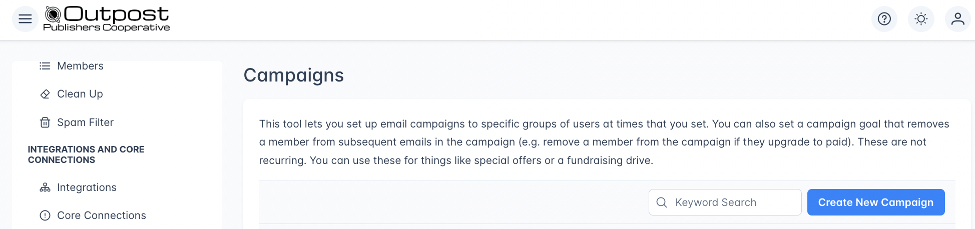 New Campaign Button