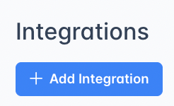Add Integration Button