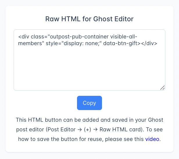 Manually Added Buttons Html