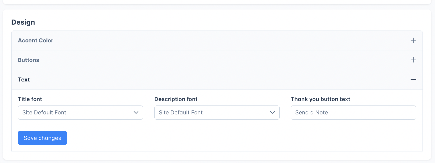 Tip Jar Text Menu